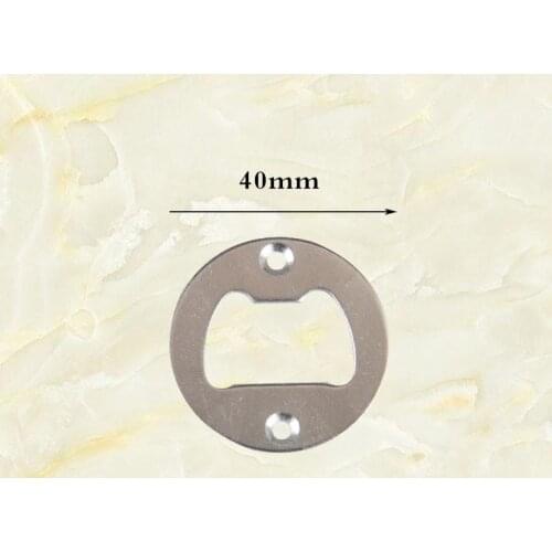 Stainless Steel Bottle Opener Part With Countersunk Holes Round Shaped Metal Strong Polished Bottle Opener Insert Parts SN2230