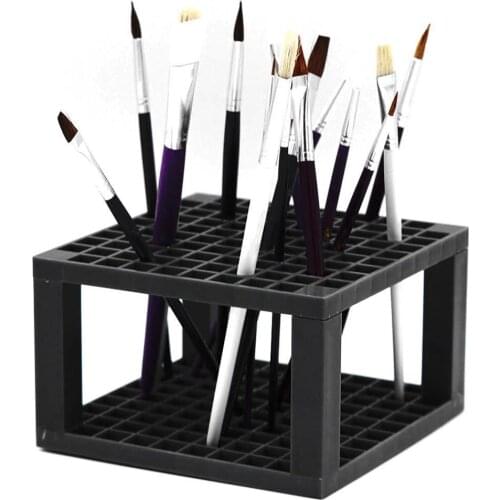 1Pc 96-slot DIY Design Painting Brush Holder Pen Storage Stand Organizer Rack Drawing Supplies Держатель ручки