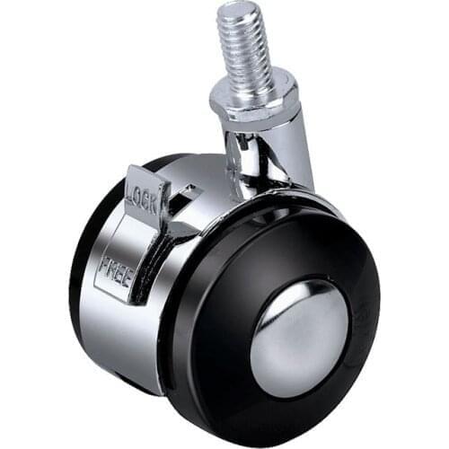 1.5 inch / 2.0 inch Thick zinc alloy casters Baby cot Childrens bed Furniture Screw Rod Universal casters with brakes 5pcs/set