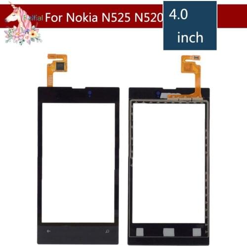 4.0" For Nokia Lumia 520 N520 Touch Screen Touch Panel Sensor Digitizer Front Glass Outer Lens Touchscreen With Frame Replacemen