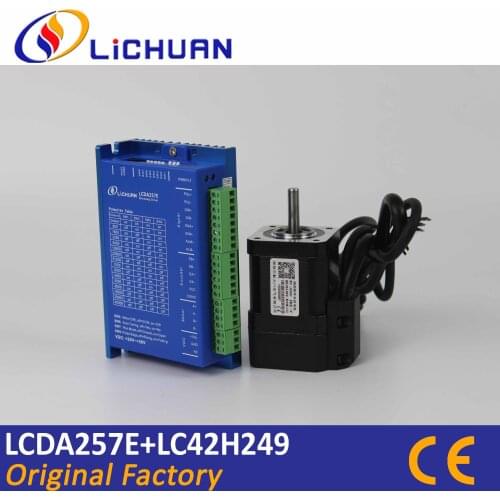 Free shipping Lichuan nema17 closed loop stepper motor Nema 17 LC42H249 with new driver LCDA257E pluse 3M encoder cable