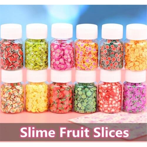 1200pcs DIY Slime Soft Fruit Slices Fingernail Supplies Super Light Clay Accessories Cream Glue Material Toys for children Gift