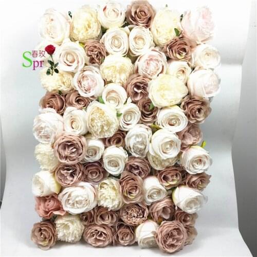 SPR mix color floral arrangements for Artificial rose wedding flower wall backdrop arch table centerpiece decorations 10pcs/lot