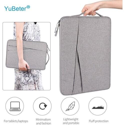 YuBeter Laptop Bag for Macbook Air Pro 13 14 15 Inches Portable Computer Briefcase Bag for Xiaomi Asus HP Honor Huawei Matebook