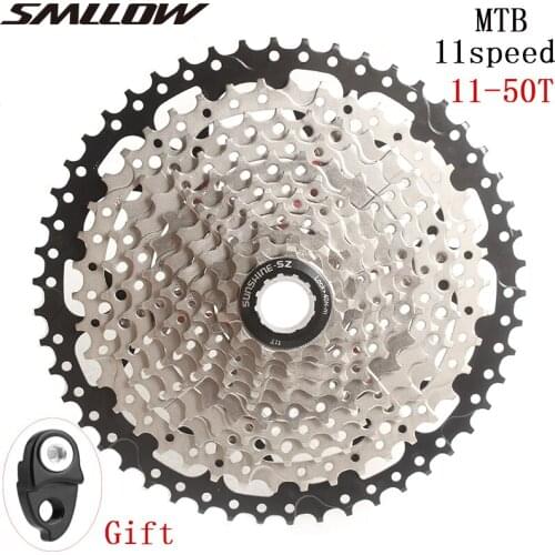 SUNSHINE-SZ 11s 11 Speed 11-50t Freewheel Cassette Black Silver Flywheel Wide Ratio for parts MTB Mountain Bike Bicycle Parts