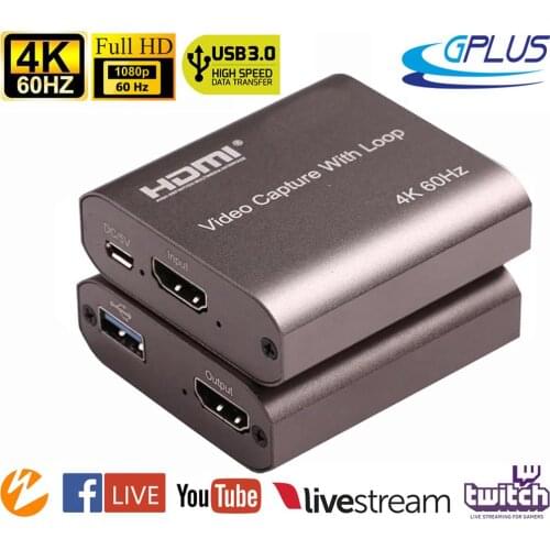 Gplus 4 KVC500 Playstation Xbox 4K 60 Hz Video Gamer Capture Card