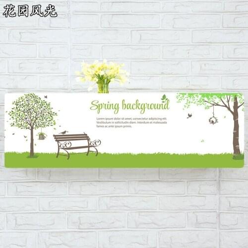 Indoor Air Conditioner Cover Wall Mounted Decorative Hood Embroidery 74 79 81 83 86 89 95 105 x 30 x 20cm Tree Bench