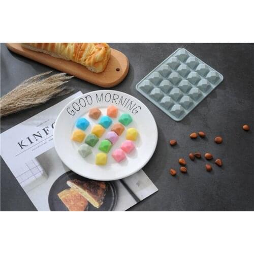 1PC 3d Diamonds Gem Cool Ice Cube Chocolate Soap Tray Mold Silicone Fodant Moulds Ice Cream Maker OK 1039