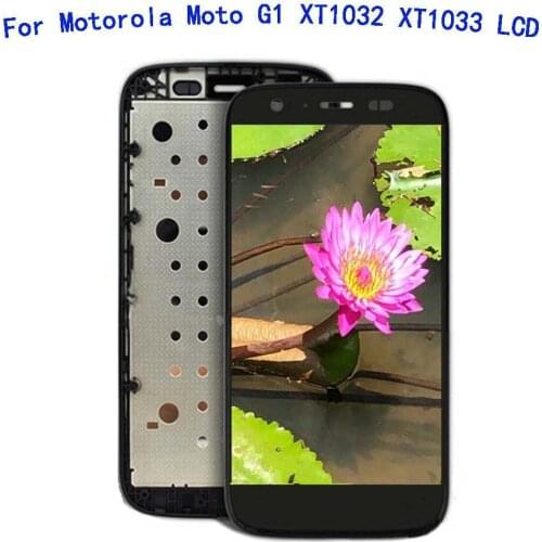 100% Test LCD For Motorola MOTO G G1 XT1032 XT1033 XT1039 LCD Display WithTouch Screen Digitizer Assembly With Frame Replacement
