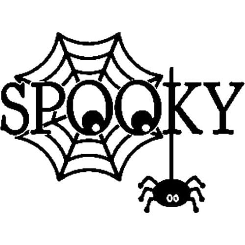 16.2CM*12CM Spooky Spider Web Vinyl Decal Car Sticker Fall Halloween Decor Black/Silver C19-0297