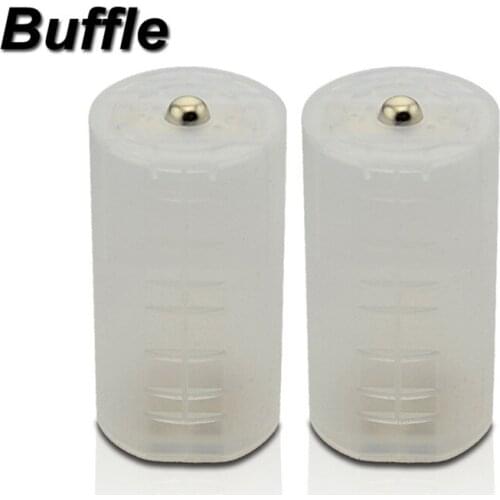 2x Buffle AA to D Size Battery Converters Holder Conversion Adapter Switch Case for Ni-MH Pre-Charged Rechargeable Batteries