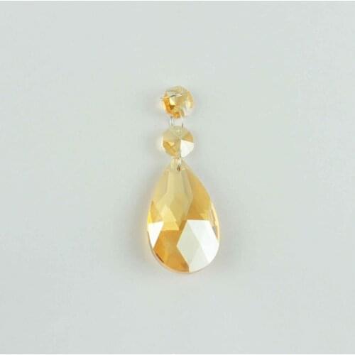 38mm Gold Champagne Crystal Net Hanging Chandelier Pendant With Octagon Beads Chandelier Pendants Lamp High Quality