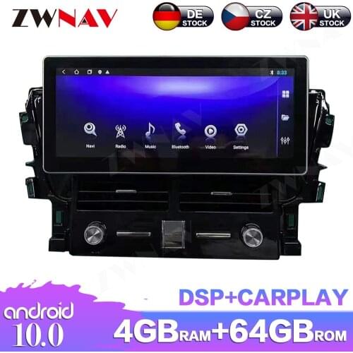 12.3" Android 10.0 4+64GB For Toyota Prado 2010 - 2017 Car Radio Multimedia Player GPS Navigation Auto Radio Stereo DSP Carplay