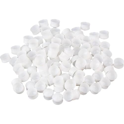10x12mm White Plastic USA Type Dispensing Industrial Syringe Piston for 5CC Syringe Barrel Pack of 100