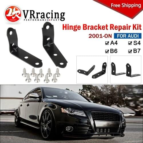 Free Shipping 2pcs Hinge Brackets + 8x Screws High Quality Glove Box Lid Hinge Snapped Repair Kit For Audi A4 B6 B7 8E 2001-2008