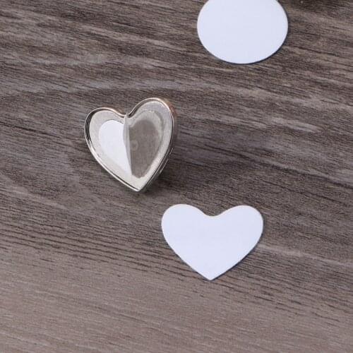 Heart Shape Sublimation Blank Badge Heat Transfer DIY Blank Badge Metal Badge