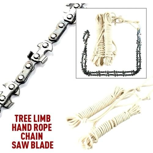 Newly 48 Inch High Reach Tree Hand Rope Chain Saw Cutter on Both Side Outdoor Tool