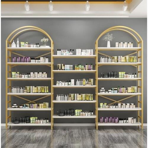 Cosmetics display cabinet beauty salon shelf multi-layer display rack manicure shop display cabinet