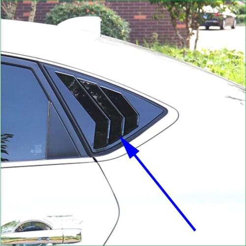 For Nissan Sentra / Sylphy Sedan 2014-2018 ABS Rear Side Window shades Louver Frame window-blinds Cover Sticker Trim