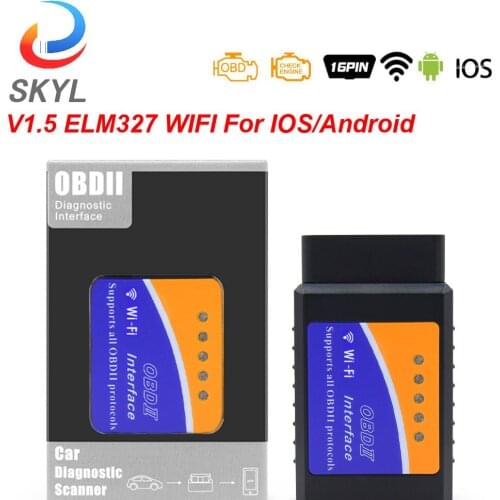 ELM327 Wifi V1.5 PIC18F25K80 Chip Code Reader ELM 327 OBD 2 Auto Scanner for iOS Android ELM 327 V1.5 WI-FI ODB2 Car Diagnostic