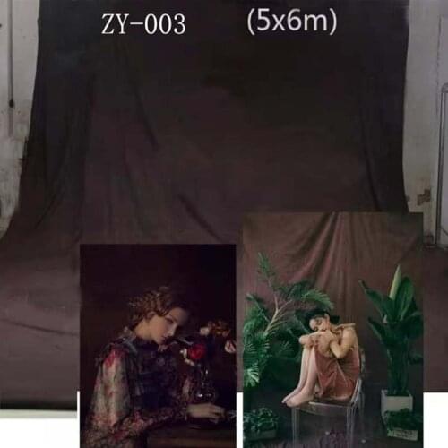 DAWNKNOW 5x6M Large Size Pro Tie-Dyed Muslin Photography Background Dark Brown Backdrops Family Photocall Wedding Photo Studio