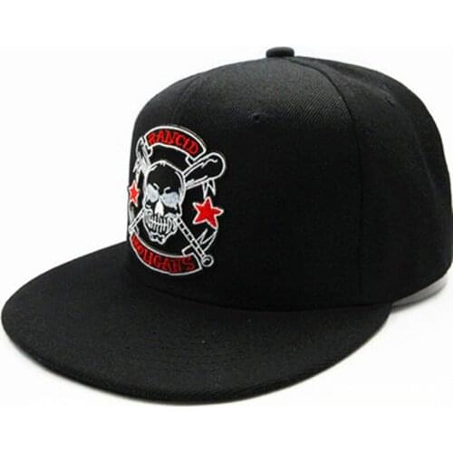 Skull Embroidery Cotton Baseball Cap Hip-hop Cap Adjustable Snapback Hats for Men and Women 19