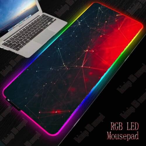 XGZ Gaming Mouse Pad Red and Black Full-size RGB and Large Desktop Pad with Precision Woven Cloth, Suitable for Home and Office