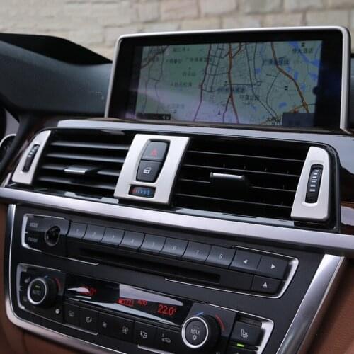 Car Styling Console Air Outlet Frame Cover Trim For BMW 3 Series F30 2013-2018 Inner Doorknob Handle Interior Stickers