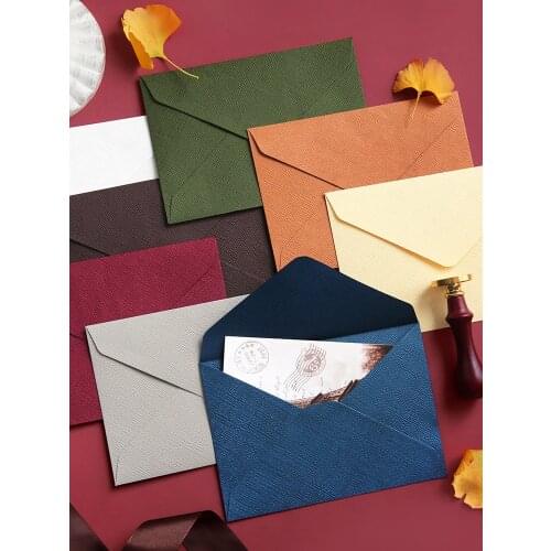 Vintage Premium Hemp Textured Western Envelope for Wedding Party Invitation Greeting Cards Gift Colorful Vintage Paper Envelopes