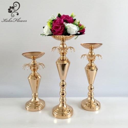 Koko Flower 50cm Metal Candle Holder Table Center Decoration Event Flowers Stand Wedding Decoration Home Christmas Iron Art