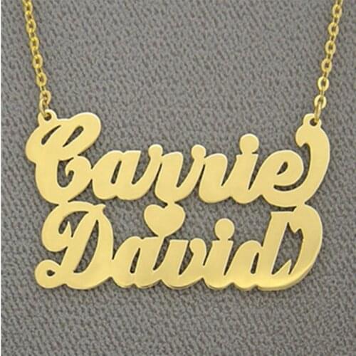 Custom Two Names Necklace Women Personalized Jewelry Best Friends Gold Multiple Names Handmade Bijoux Collier Femme