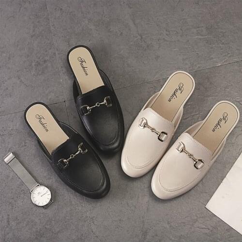 2020 New Summer Lazy Slippers Fashion One-step Outside Sandals Lightweight Wear-resistant Ladies Slippers Baotou Half Slippers