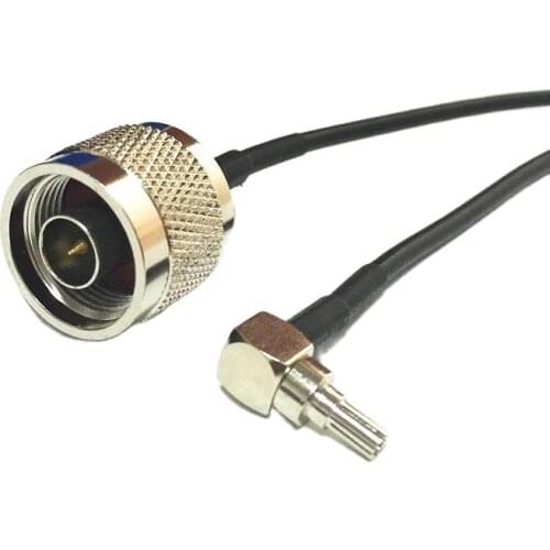 New N Male Plug Switch CRC9 Right Angle connector Jumper Cable RG174 10/15/20/30/50/100cm Wholesale for 3G USB Modem
