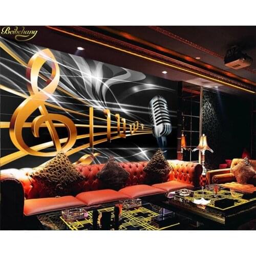 Beibehang Custom photo wallpaper mural dynamic music symbol bar KTV box background wall papers home decor papel de parede