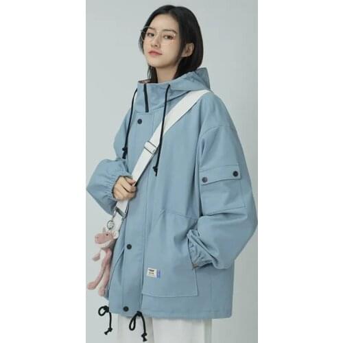 Autumn/Winter 2021 New Loose-fitting Hooded Cotton-padded Jacket Womens Thick Quilted Salt-line Tooling Outerwear Tide