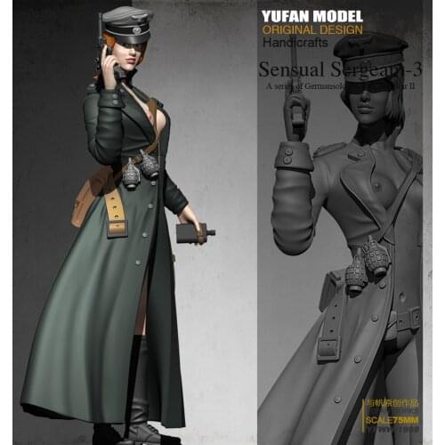 75mm Resin Soldier YFWW35-1998 for German Women Officers In World War II