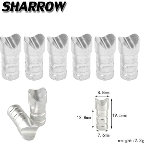 60Pcs Archery Crossbow Arrow Nocks Aluminum ID7.6mm Arrow DIY Tools Hunting Shooting Training Bow And Arrow Accessories