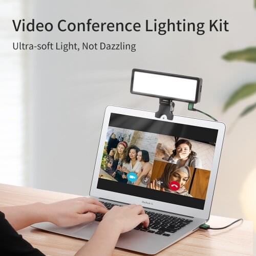 KingMa Video LED Light with Clip Mount 3-Color Dimmable For Laptops tablets IPad Video Conference Live Streaming Lighting