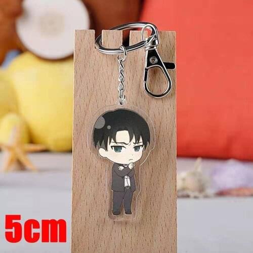 Tronzo Toys keychain Anime Attack on Titan Eren Jaeger Erwin Levi Ackerman Cute Acrylic Keychain Toys Gift For Children Dropship