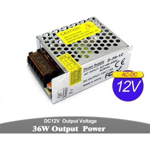 Universal Power Supply DC12V 36W Led Driver Transformers AC100-240V to dc 12V SMPS Power Adapter for Strip lamp Light CCTV DIY