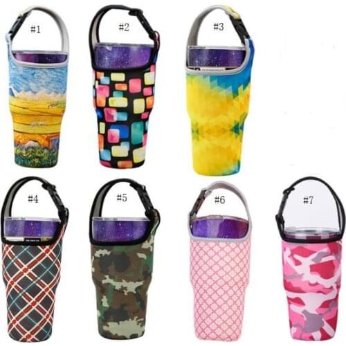 50-200pcs 30oz Tumbler Cover Carrier Holder Neoprene Coffee Cups Sleeve Bags For 32oz Water Bottle With Carrying Handle SN3631
