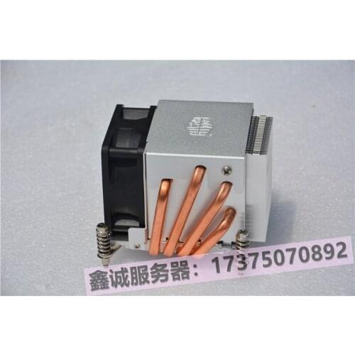 2011 / 1356 / 1366 pin motherboard radiator 4 copper tube side blown cooling fan 1U / 2U server radiator