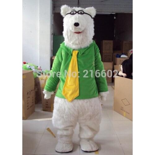 High quality Polar bear Mascot costume Polar bear Mascot costume Bear Mascot costume Free shipping
