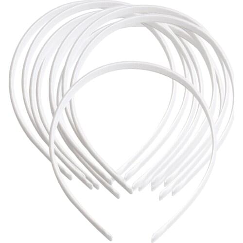 Prettyia 20pcs Women Girls Satin Plain Headband Alice Ban Hair Band DIY