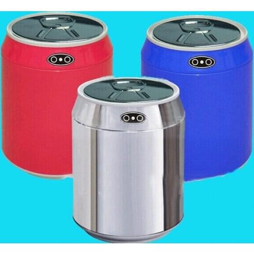 1.5L/0.46Gal Stainless Steel+Plastic Desktop Automatic Infrared Motion Sensor Trash Can Auto Sensor Dustbin Silver/Blue Color