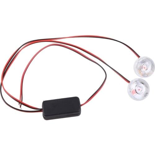 12V Motorcycle License Plate Frame Bolt Red LED lens Light Strobe Flashing New