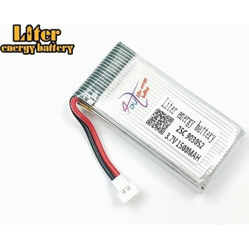 3.7V 1500mAH Lipo Battery For X5SC X5SW X5uw x5uc x5hw x5hc H11D H11C 3.7 V 1500 mAH 25C discharge SM/JST 903052