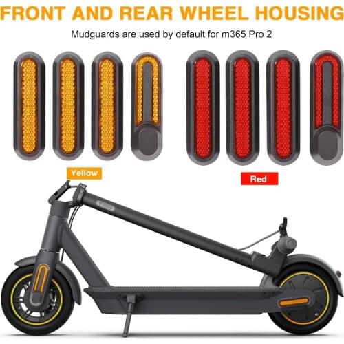 4pcs Front Rear Wheel Cover Tyre Hubs Cap Shells Reflective Sticker for M365 Electric Scooter Electric Scooter Cycling Accessory