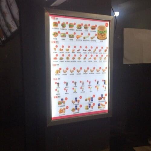 5PCS Wall mounted A1 Snap Frame LED Menu Light Boxes Restaurant Indoor LED Menu Signs