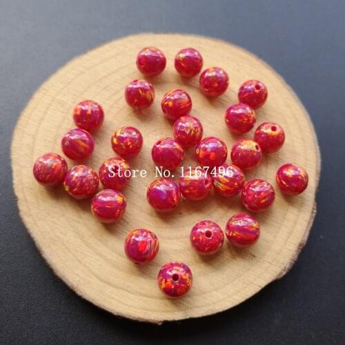50pcs /lot 8mm OP45 Round Ball Opal Synthetic Round Opal Beads ,Loose Opal Beads For Opal Necklace